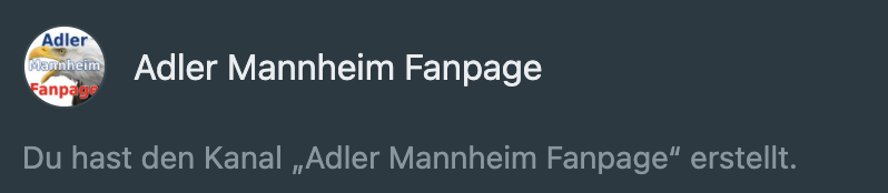Adler Mannheim Fanpage hat einen Whatsapp Kanal