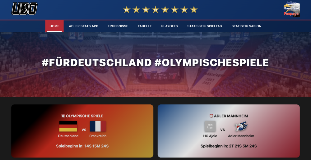 Adler Mannheim Fanpage in neuem Design